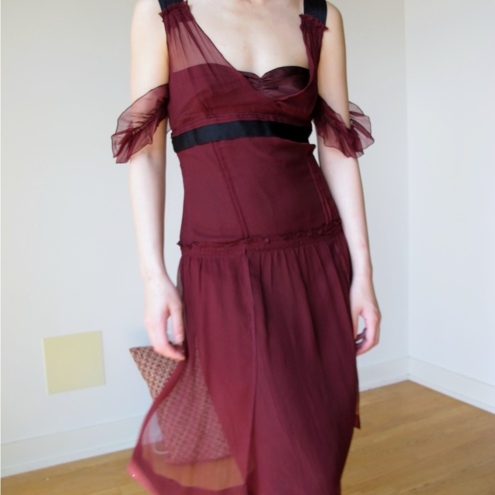 Miu Miu Burgundy Dress